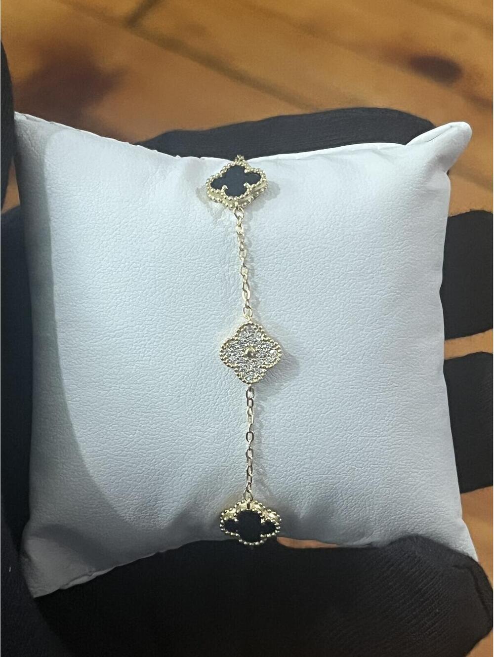 Onyx/Moissanite Pure 925 sterling silver